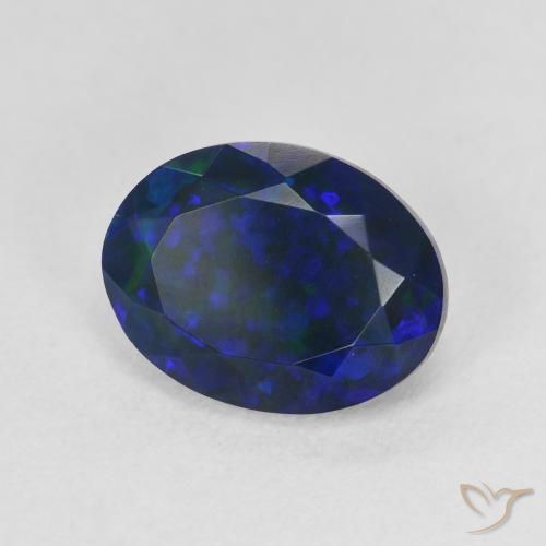 2.17克拉天然多色黑欧泊，椭圆形切割，11.5×8.8毫米，半透明