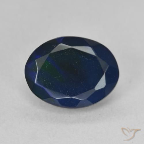 1.40ct 天然 彩色 黑蛋白石, 椭圆形, 不透明
