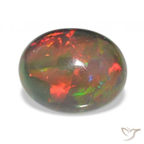 2.90ct 彩色 黑蛋白石, 椭圆形, 不透明