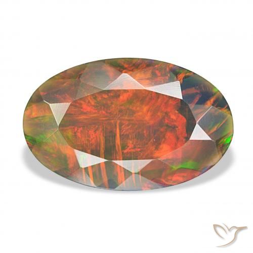 2.75ct 彩色 黑蛋白石, 椭圆形, 不透明