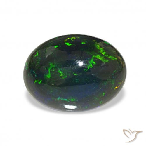 2.61ct 彩色 黑蛋白石, 椭圆形, 不透明