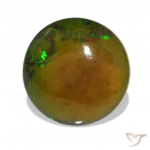 8.57克拉天然黑蛋白石，圆形的，不透明