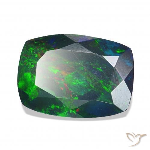 0.96克拉天然黑蛋白石，软垫，不透明