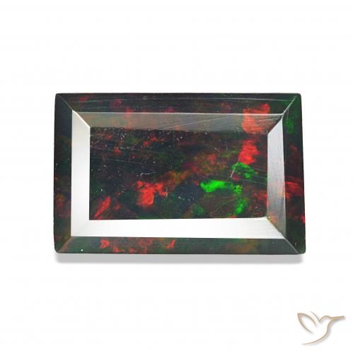 1.30ct 彩色 黑蛋白石, 狭长方形, 不透明