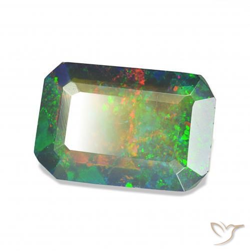 1.24克拉天然黑蛋白石，八边形，不透明