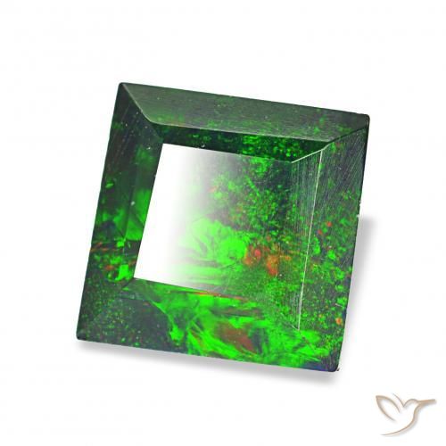 1.00克拉天然黑蛋白石，正方形，不透明