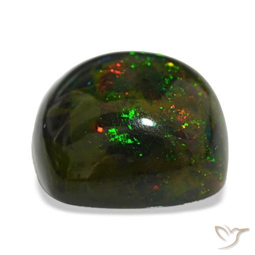 20.02克拉天然多色黑欧泊，垫形剪裁，17.9×17.8毫米，不透明