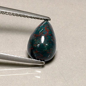 1.90克拉天然鸡血石，梨形，不透明