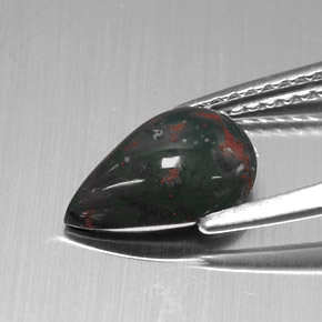 1.51克拉天然鸡血石，梨形，不透明