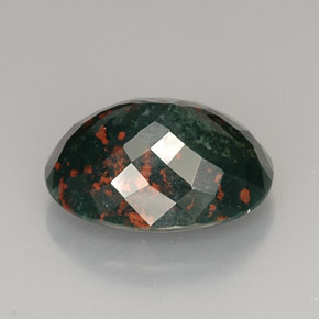 19.37克拉天然绿色血石，椭圆形切割，20.5×15.5毫米，不透明