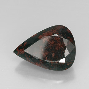 15.66克拉天然鸡血石，梨形，不透明