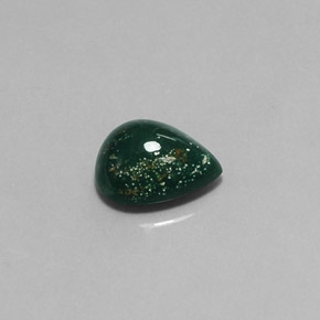 2.88克拉天然绿色血石，梨形，10.9×8.7毫米，不透明