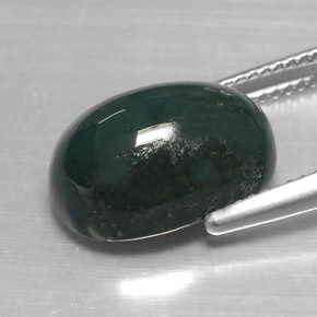 7.81克拉天然绿色血石，椭圆形切割，14.5×10.2毫米，不透明