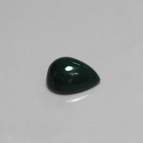 4.59克拉天然绿色血石，梨形，12.9×9.7毫米，不透明