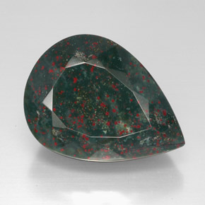 57.45克拉天然鸡血石，梨形，不透明