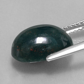 4.04克拉天然鸡血石，椭圆形切割，不透明