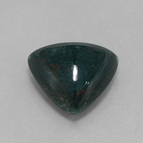 3.97克拉天然绿色血石，三角形，11.7×11毫米，不透明