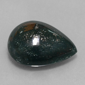 6.59克拉天然绿色血石，梨形，15.1×12.1毫米，不透明