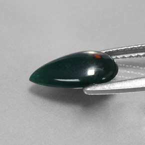 1.18克拉天然鸡血石，梨形，不透明