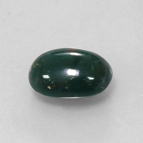 1.22克拉天然绿色血石，椭圆形切割，8.6×6.1毫米，不透明