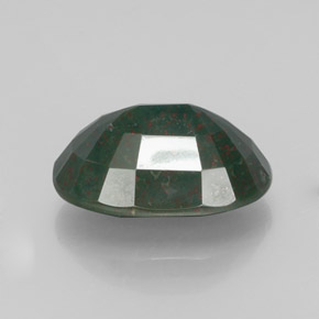 13.32克拉天然绿色血石，椭圆形切割，18.8×13.1毫米，不透明