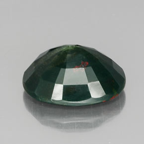 9.13克拉天然绿色血石，椭圆形切割，15.8×12.6毫米，不透明