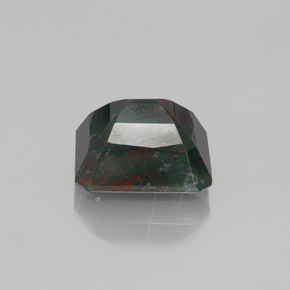 5.06克拉天然绿色血石，祖母绿式切割，11×9.2毫米，不透明