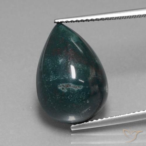 11.48ct 天然 蓝绿色 鸡血石, 梨形, 不透明