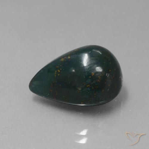 8.97克拉天然鸡血石，梨形，不透明