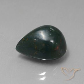 8.78克拉天然鸡血石，梨形，不透明