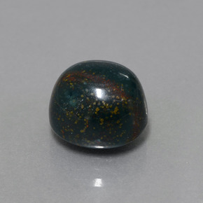 10.68克拉天然绿色血石，椭圆形切割，12.8×11.6毫米，不透明