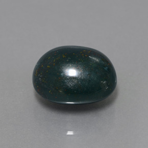 11.31克拉天然绿色血石，椭圆形切割，14.7×12.7毫米，不透明