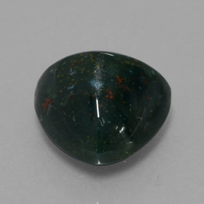 7.65克拉天然绿色血石，三角形，12.8×12.8毫米，不透明