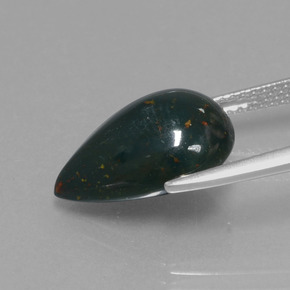 5.91克拉天然鸡血石，梨形，不透明