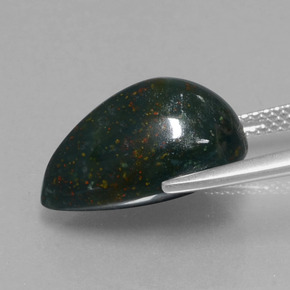 9.48克拉天然鸡血石，梨形，不透明