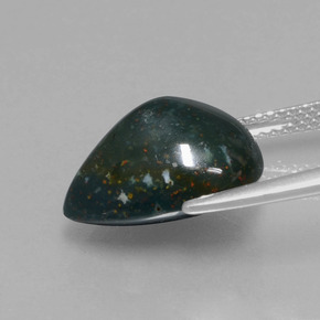 7.99克拉天然鸡血石，梨形，不透明