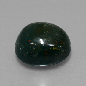 7.40克拉天然绿色血石，椭圆形切割，12.7×11.5毫米，不透明