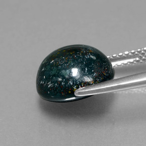 4.95克拉天然血石，圆形切割，不透明