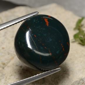 17.09克拉天然鸡血石，圆形切割，不透明