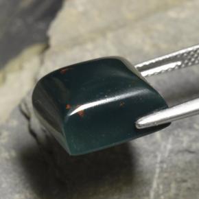 12.04克拉天然绿色血石，方形，12.7×12.1毫米，不透明