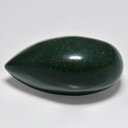 34.22克拉天然鸡血石，梨形，不透明