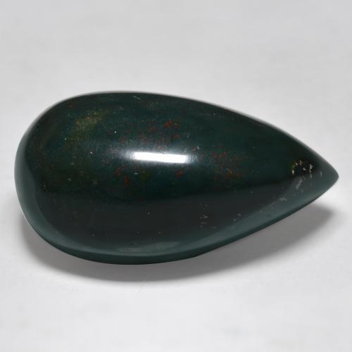 26.56克拉天然鸡血石，梨形，不透明