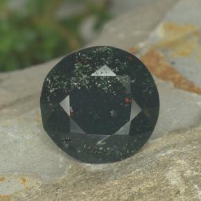 5.05克拉天然血石，圆形切割，不透明