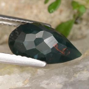2.31克拉天然绿色血石，梨形，11.8×6.9毫米，不透明