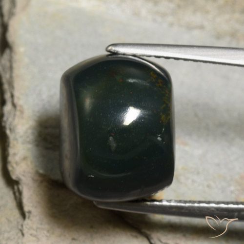 13.06ct 天然 深绿色 鸡血石, 软垫, 不透明
