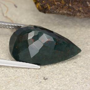 9.55克拉天然鸡血石，梨形，不透明