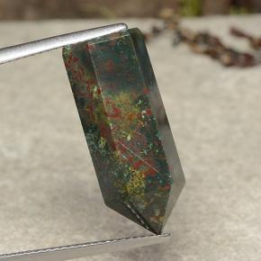 14.34克拉天然多色血石，异形，22.2×9.6毫米，不透明