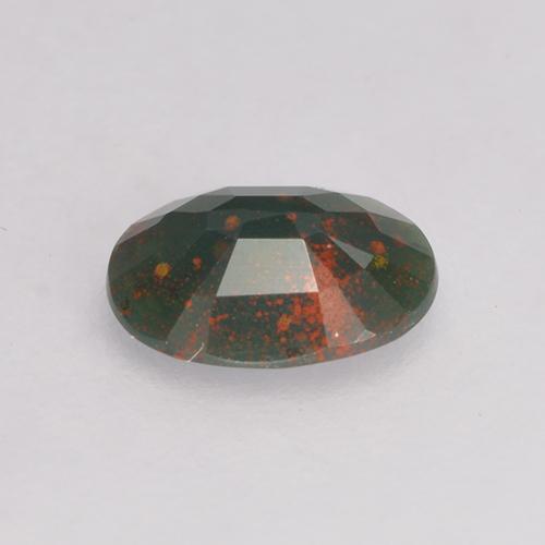 0.31克拉天然绿色血石，椭圆形切割，5.9×4.5毫米，不透明