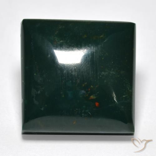 9.57克拉天然多色血石，方形，12.9×12.9毫米，不透明