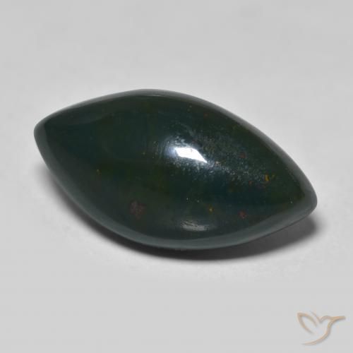 9.67克拉天然鸡血石，榄尖形，不透明